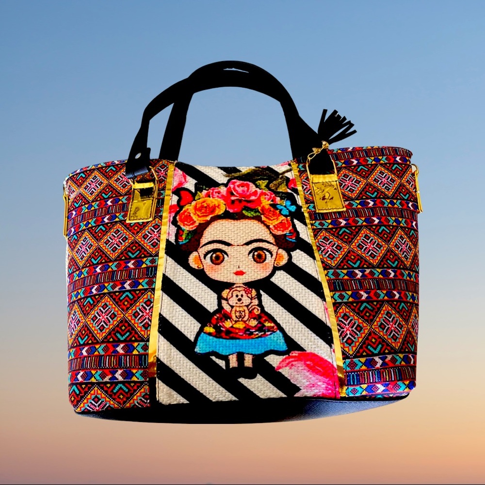 Frida tote bag. Made in Mexico. New! Lots of space